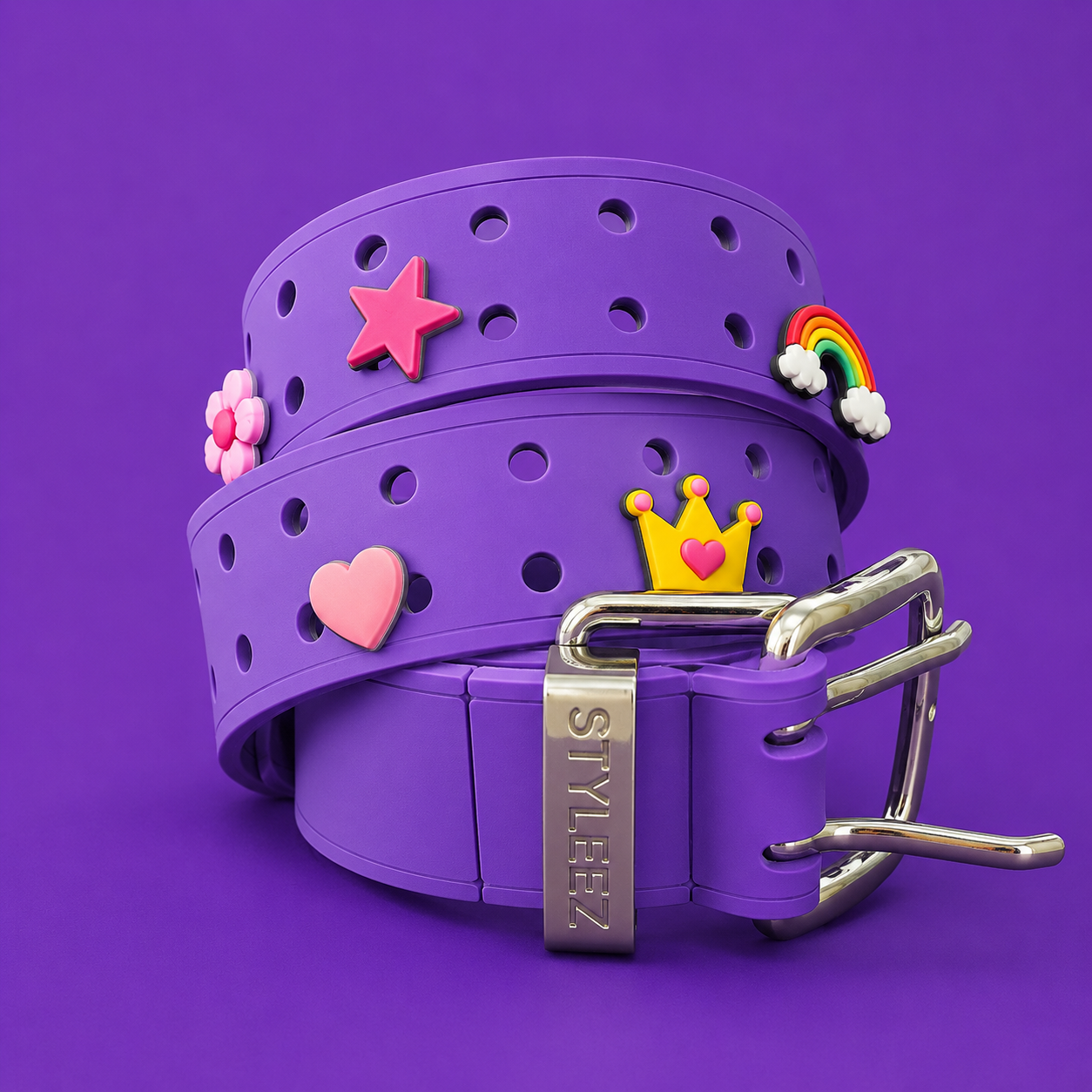 STYLEEZ Custom Charm Belt (6 Free STYLEBITZ Charms Included)